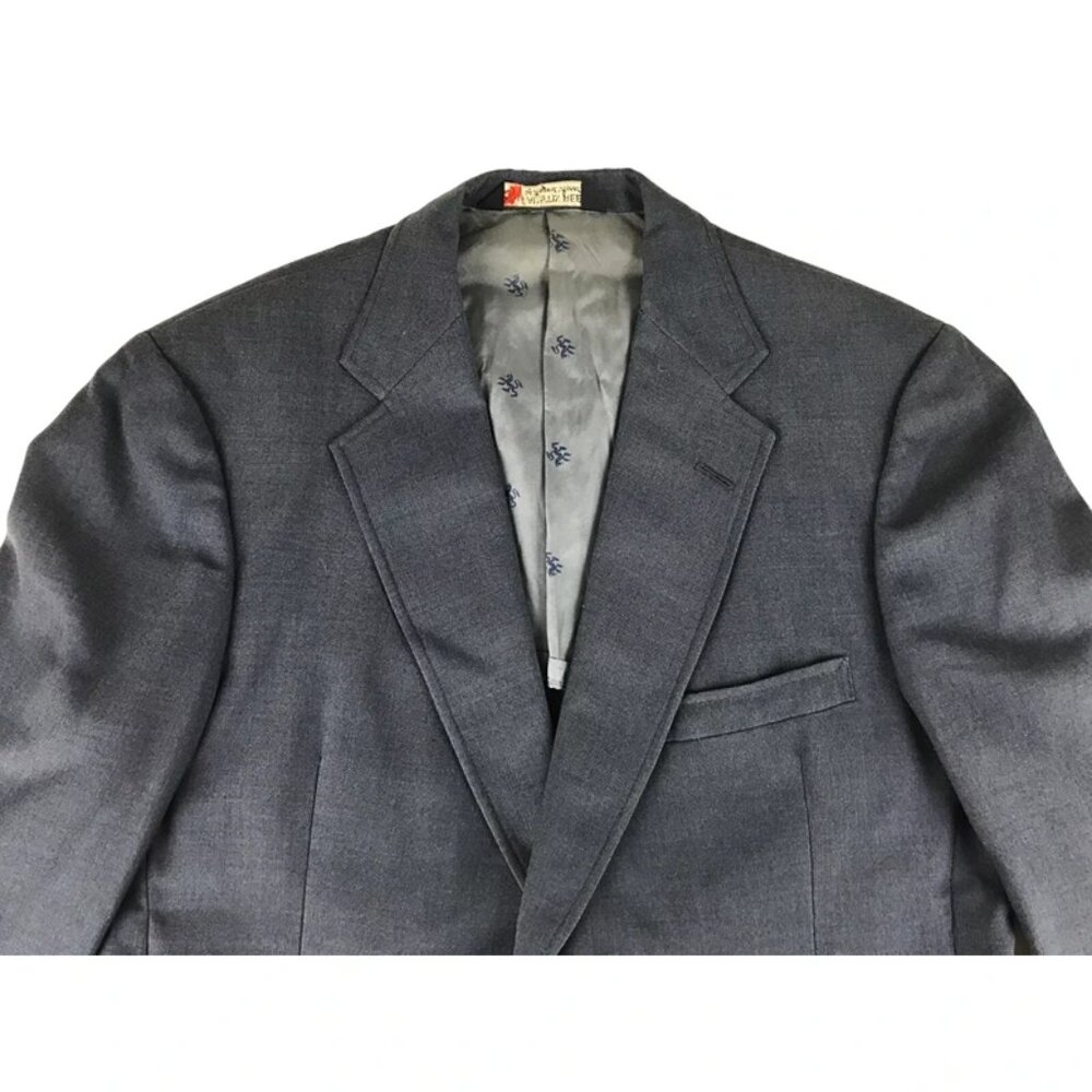Austin Reed Mens Blue Inner Pockets Long Sleeve Collared Blazer Jacket Size L - Picture 2 of 10